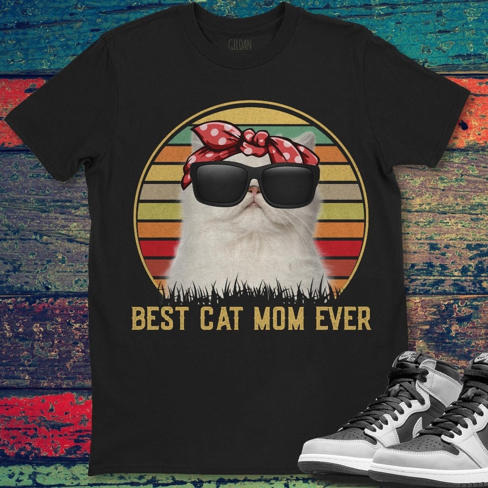 Siberian Cat Best Cat Mom Ever Vintage Best Mom Mother's Day Gift T-shirt